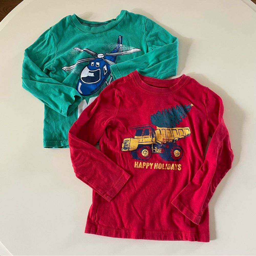 2 Toddler Boy Long Sleeve Graphic Tees